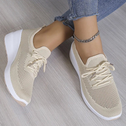Zapatillas Mujer Plataforma Cuña Malla Transpirable Casual