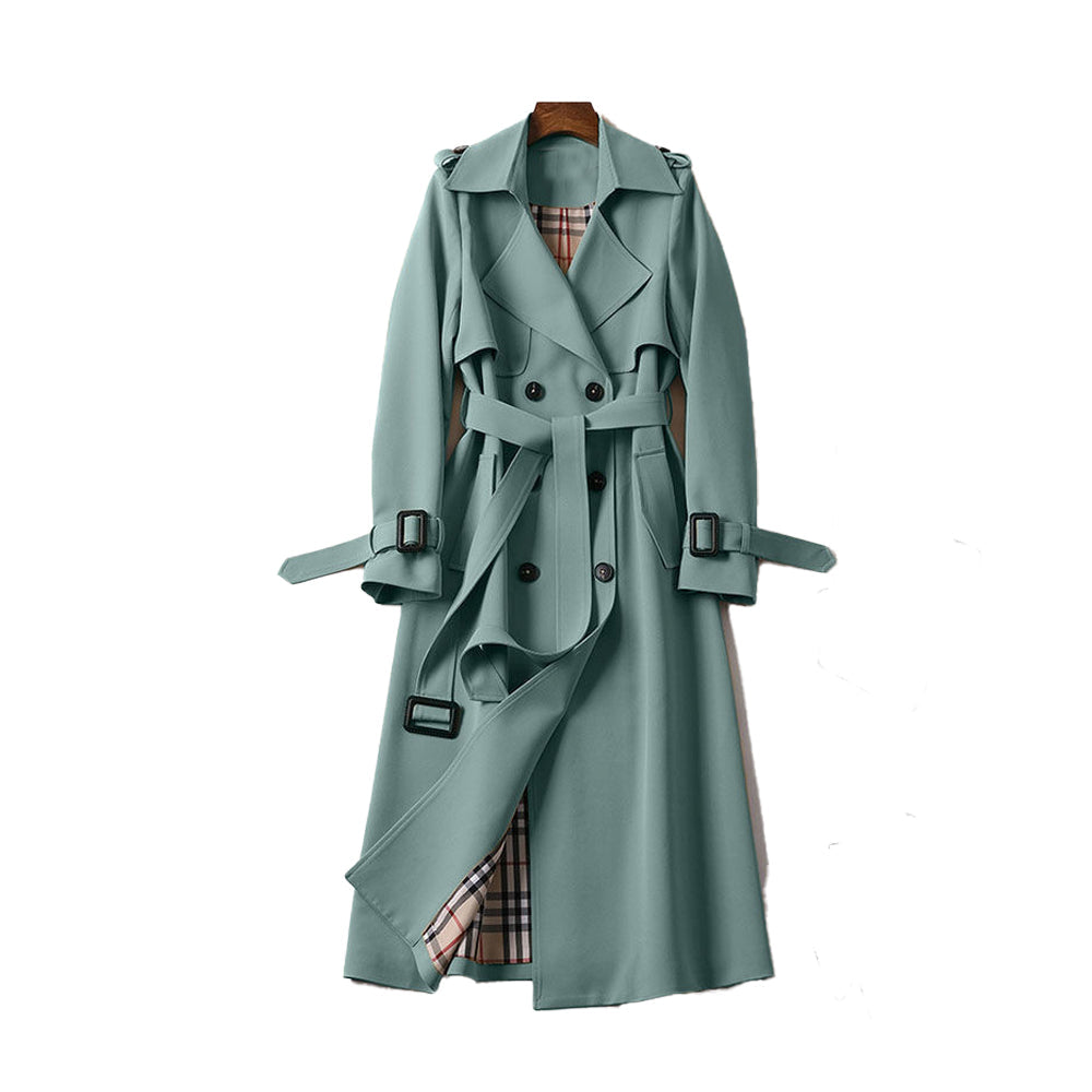 Gabardina mujer con doble botonadura estilo trench