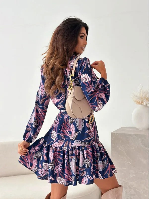 Vestido Verano Mujer Estampado Floral Cierre Botones