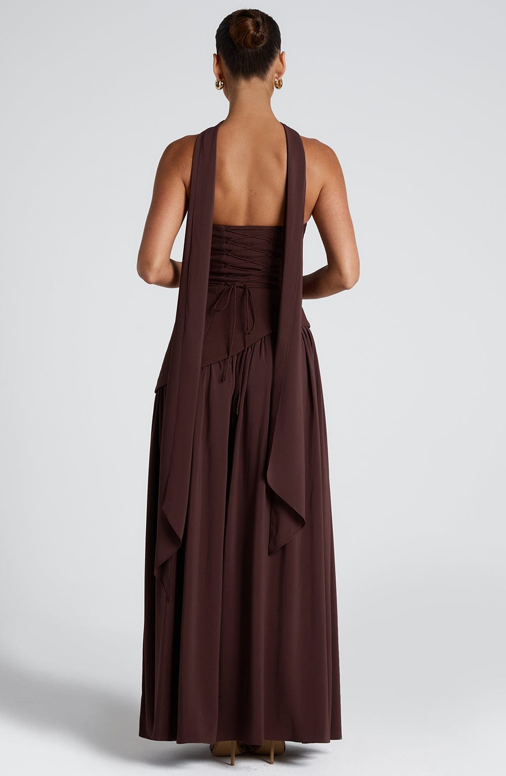 Vestido largo mujer sin mangas diseño elegante