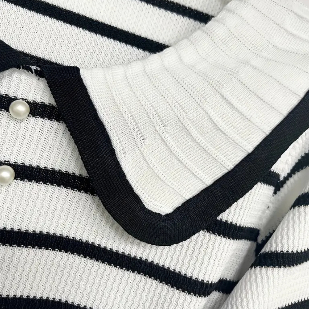 Jersey Mujer de Punto Suave Rayas Diseño Casual