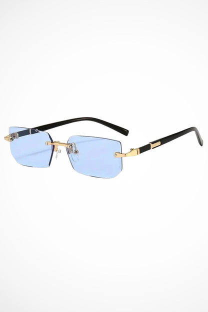 Gafas de sol mujer sin montura lentes degradadas rectangulares