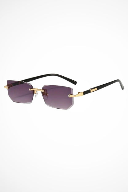 Gafas de sol mujer sin montura lentes degradadas rectangulares