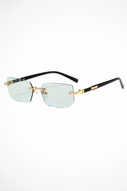 Gafas de sol mujer sin montura lentes degradadas rectangulares