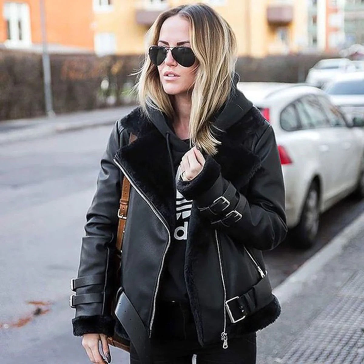 Chaqueta Mujer Gruesa Invierno Talla Grande Ajuste Comodo