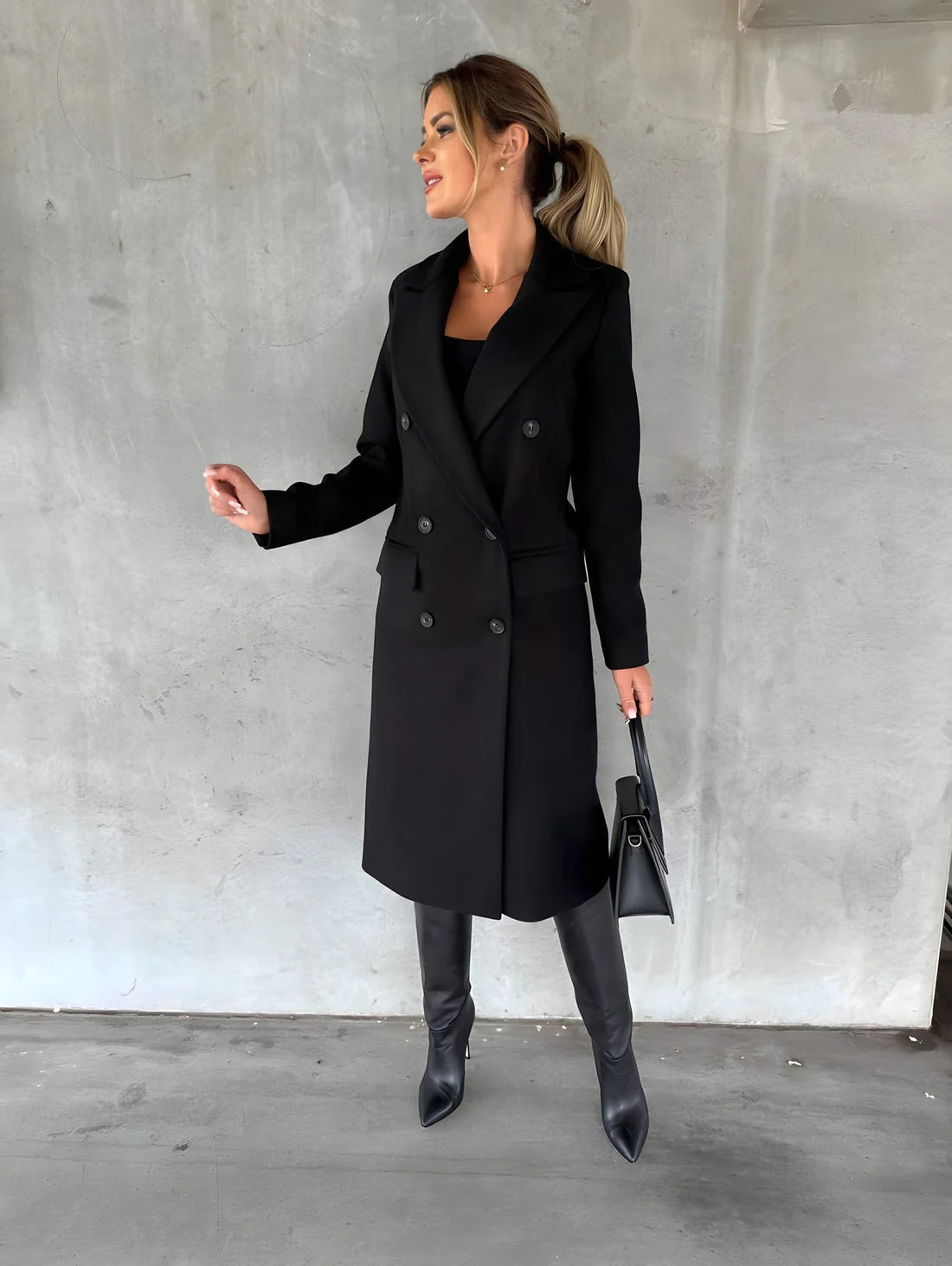 Abrigo Mujer Casual Otoño Invierno Corte Clasico