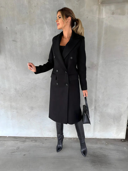 Abrigo Mujer Casual Otoño Invierno Corte Clasico