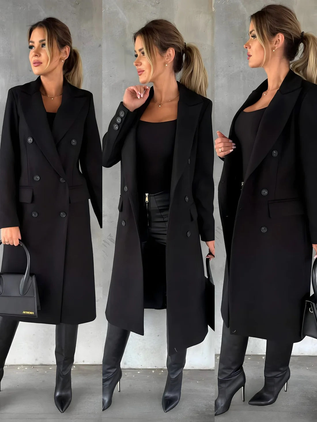 Abrigo Mujer Casual Otoño Invierno Corte Clasico