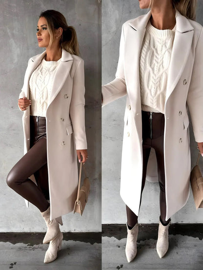 Abrigo Mujer Casual Otoño Invierno Corte Clasico