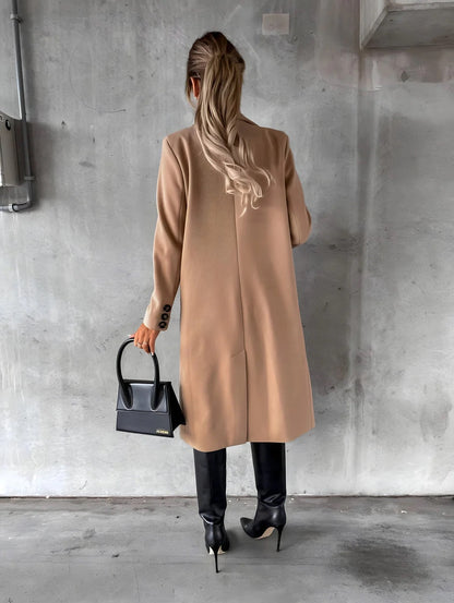 Abrigo Mujer Casual Otoño Invierno Corte Clasico