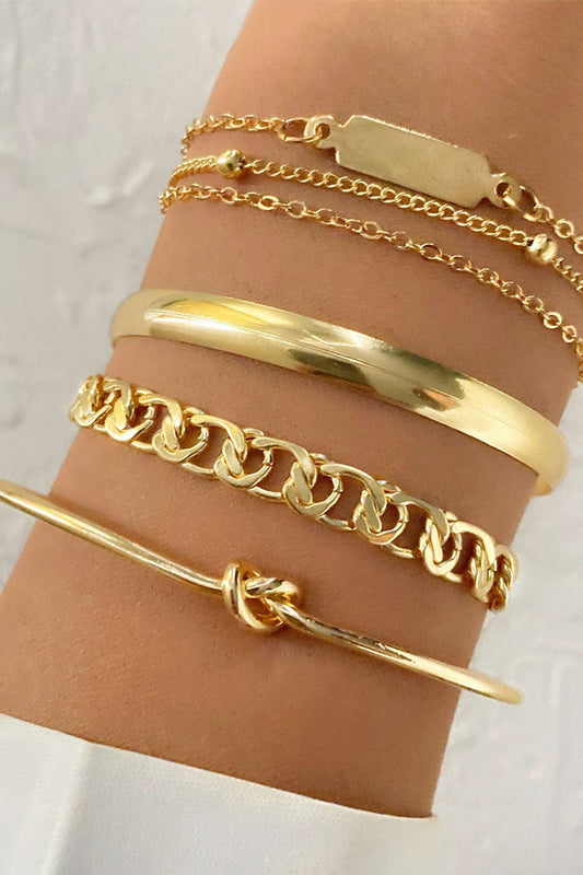 Set de Pulseras Mujer Cadenas Variadas Piezas Multiples - Mavetta