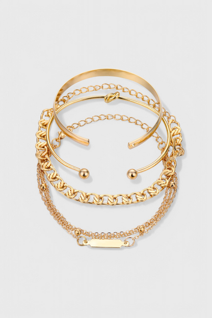 Set de Pulseras Mujer Cadenas Variadas Piezas Multiples