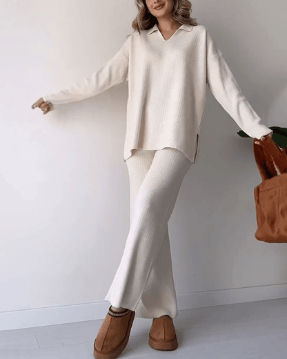 Conjunto Mujer de Dos Piezas Corto y Falda Midi