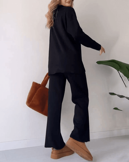 Conjunto Mujer de Dos Piezas Corto y Falda Midi