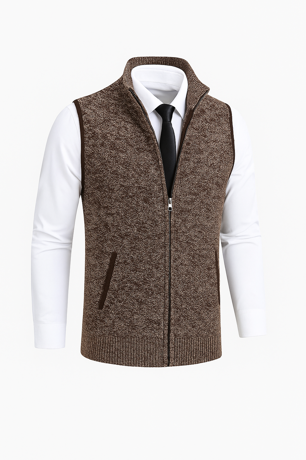 Chaleco Unisex de Punto con Cremallera Integral
