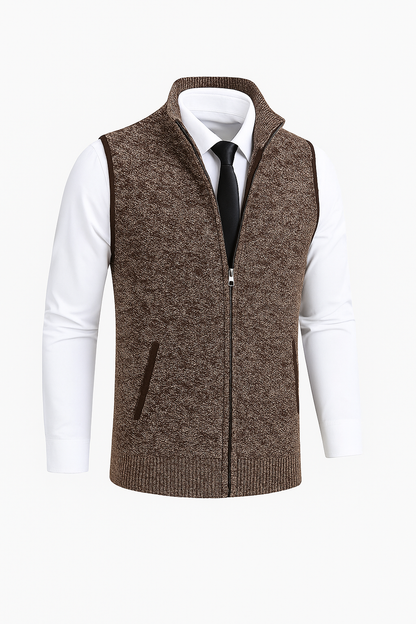 Chaleco Unisex de Punto con Cremallera Integral