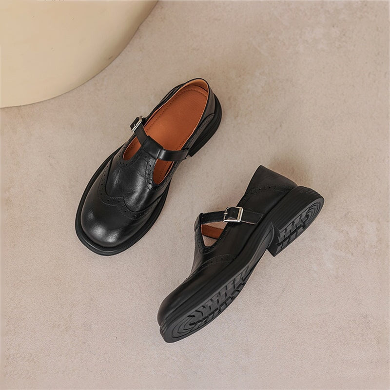 Zapatos Mujer de Piel Diseño Elegante Uso Diario Oficina