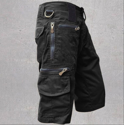 Bermudas Cargo Hombre Multibolsillos Cremallera