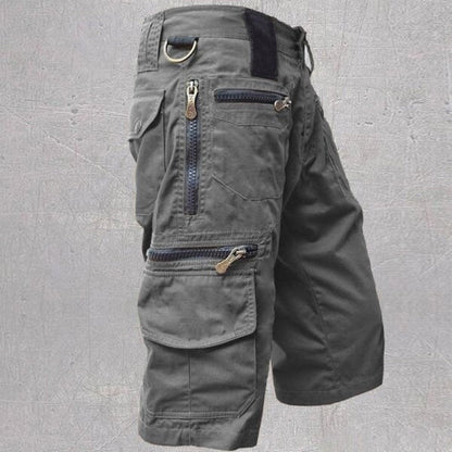 Bermudas Cargo Hombre Multibolsillos Cremallera