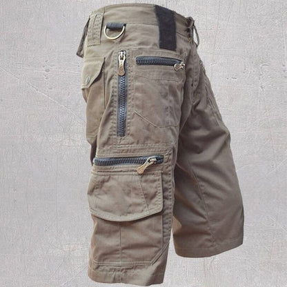 Bermudas Cargo Hombre Multibolsillos Cremallera