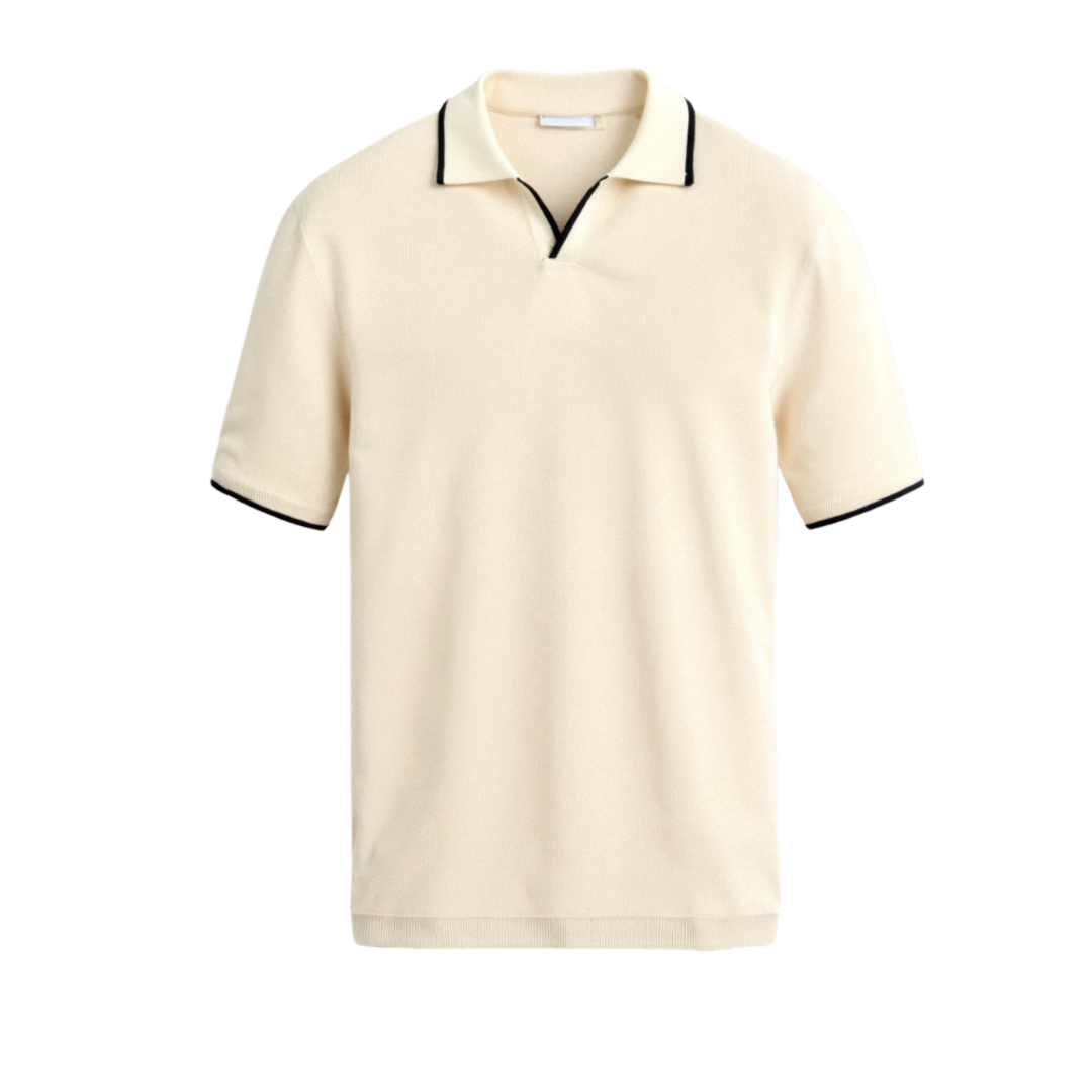 Polo Hombre Algodón Manga Corta Cuello Contraste - Mavetta