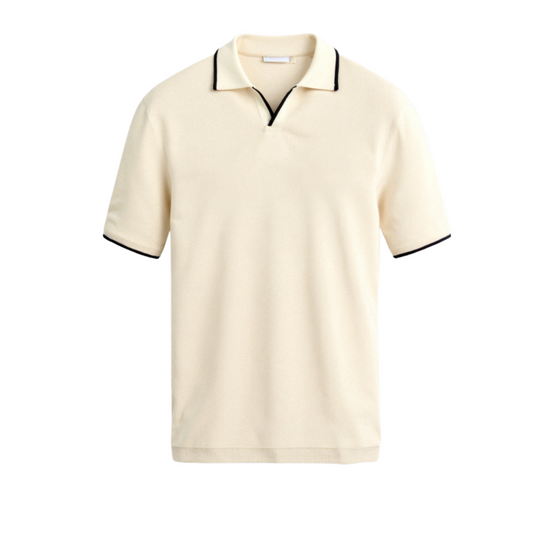 Polo Hombre Algodón Manga Corta Cuello Contraste - Mavetta