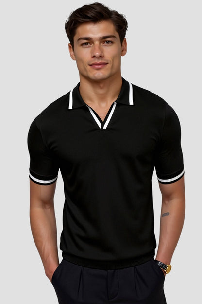 Polo Hombre Algodón Manga Corta Cuello Contraste