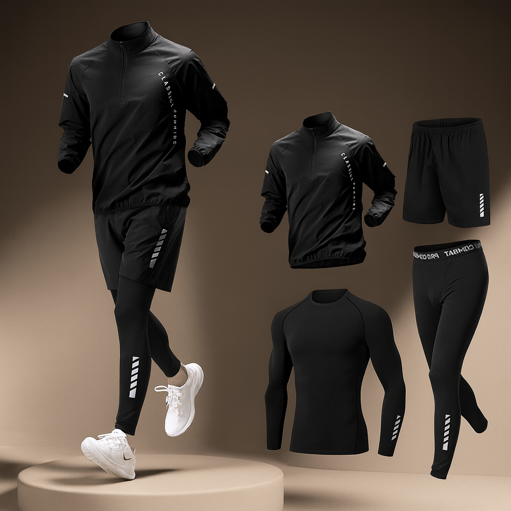 Conjunto Hombre Deportivo Algodón Cremallera Manga Larga