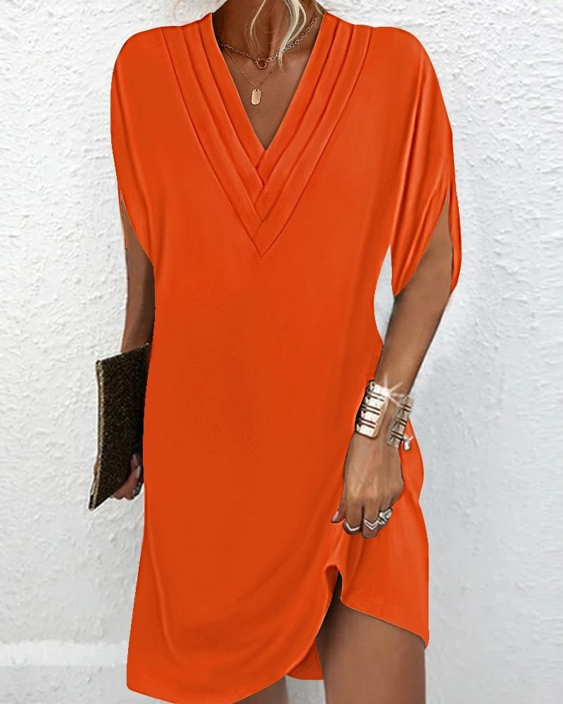 Vestido verano mujer Escote en V ligero