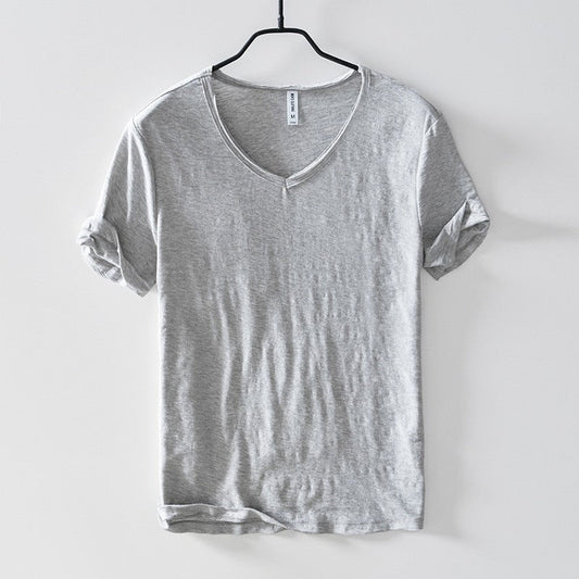 Camiseta Hombre Algodón Escote en V Ajuste Desenfadado - Mavetta