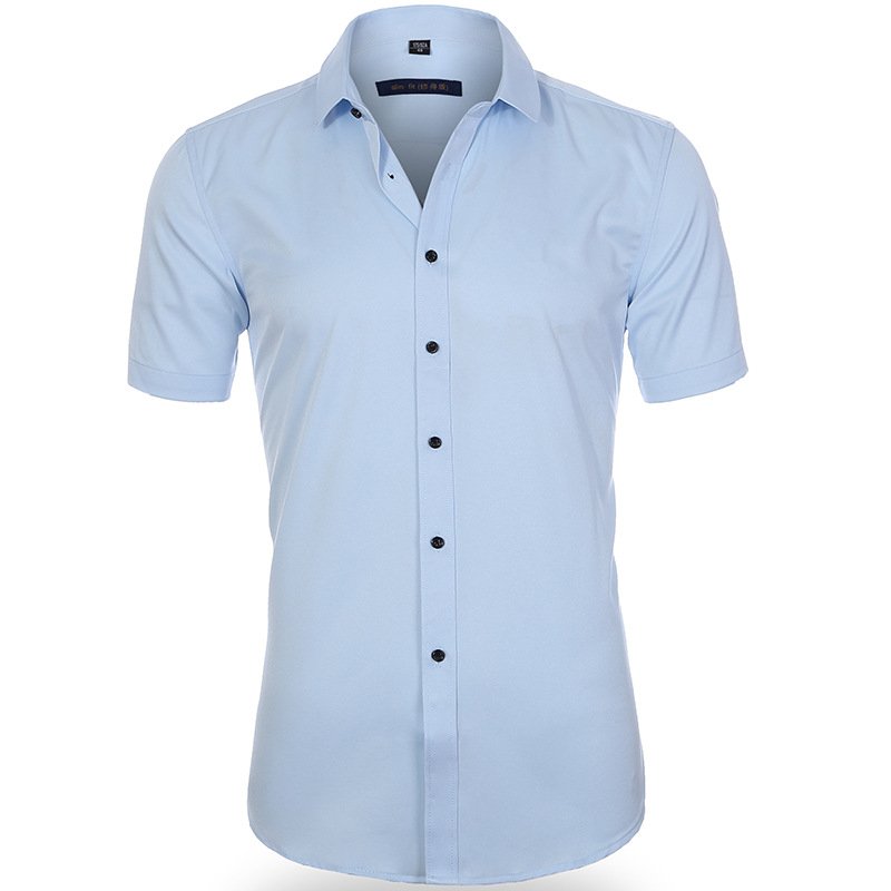 Camisa Hombre Algodón Corte Entallado Manga Corta
