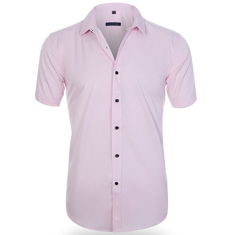 Camisa Hombre Algodón Corte Entallado Manga Corta