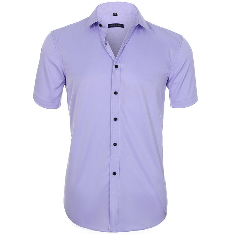 Camisa Hombre Algodón Corte Entallado Manga Corta
