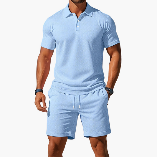 Conjunto Hombre Polo Algodón Casual Pantalón Corto - Mavetta