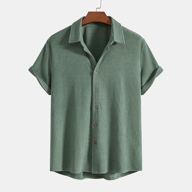 Conjunto hombre casual camisa y pantalón corto algodón
