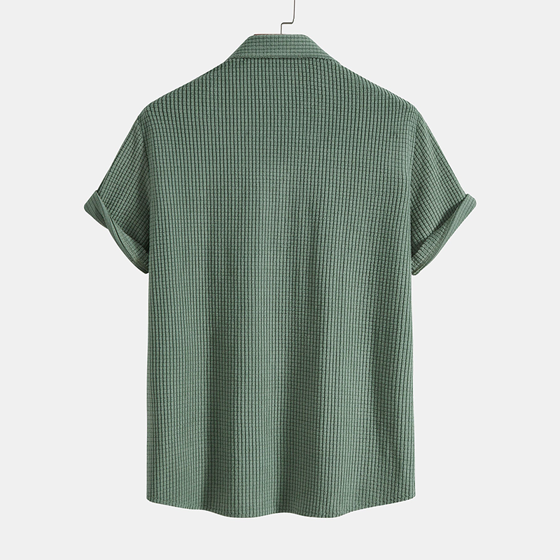 Conjunto hombre casual camisa y pantalón corto algodón