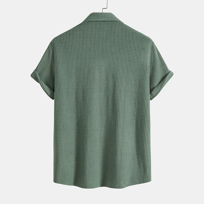 Conjunto hombre casual camisa y pantalón corto algodón