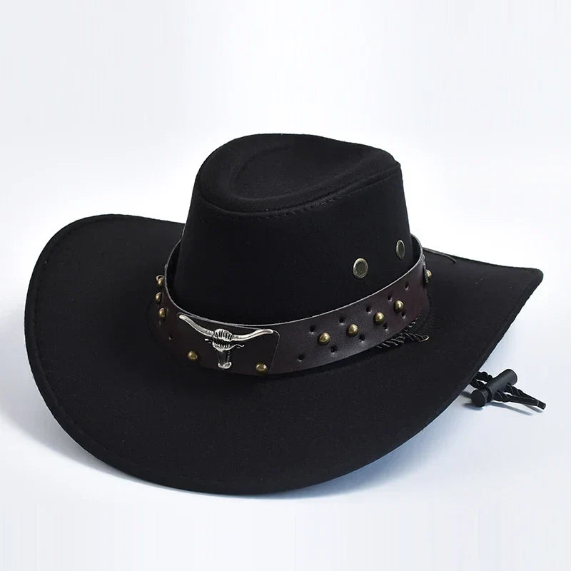 Sombrero Vaquero Hombre Dakron Ala Ancha Estilo Western