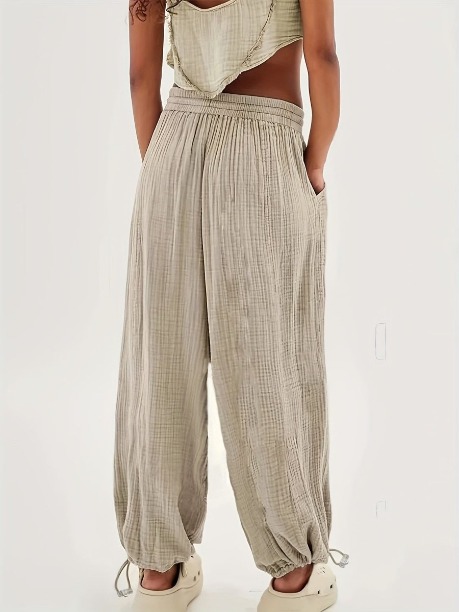 Pantalón Mujer de Tejido Suave Corte Relajado