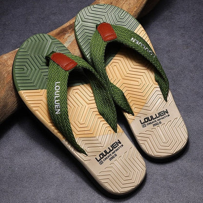 Chanclas Hombre Plantilla Ergonómica Tiras Textil