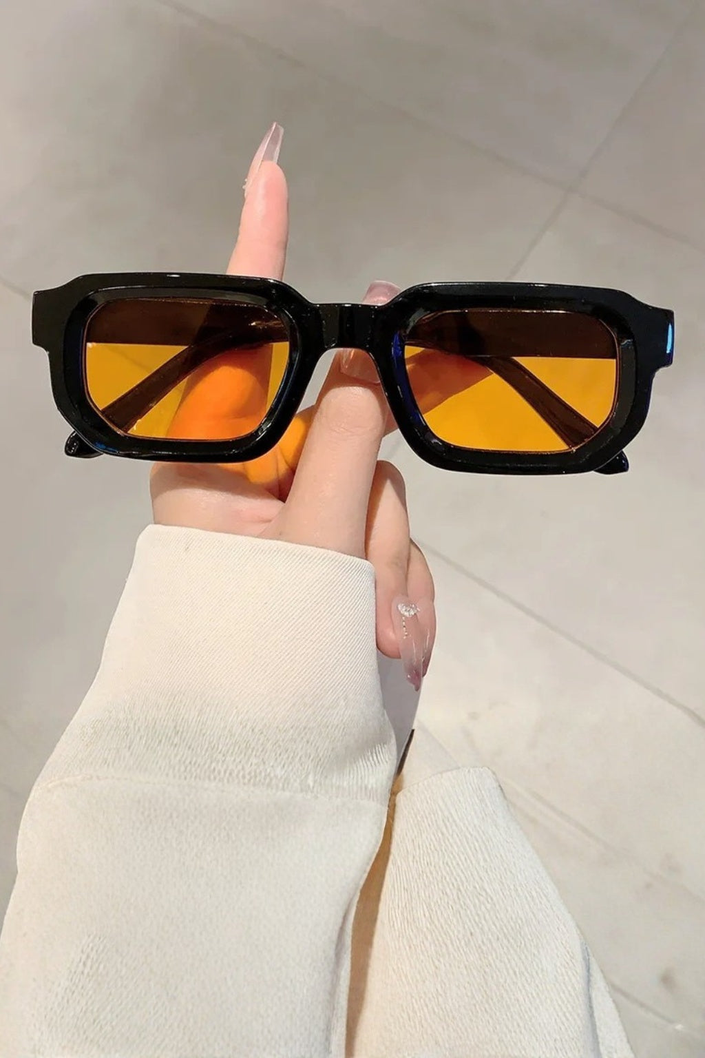 Gafas de sol mujer montura rectangular estilo retro