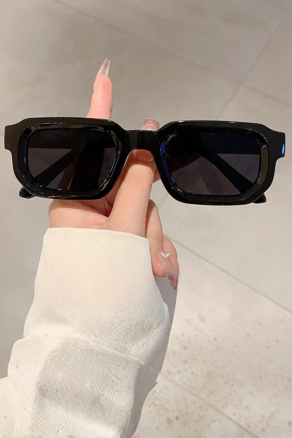 Gafas de sol mujer montura rectangular estilo retro