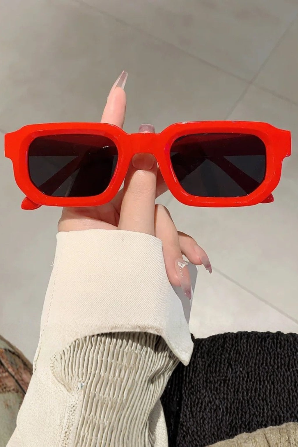 Gafas de sol mujer montura rectangular estilo retro