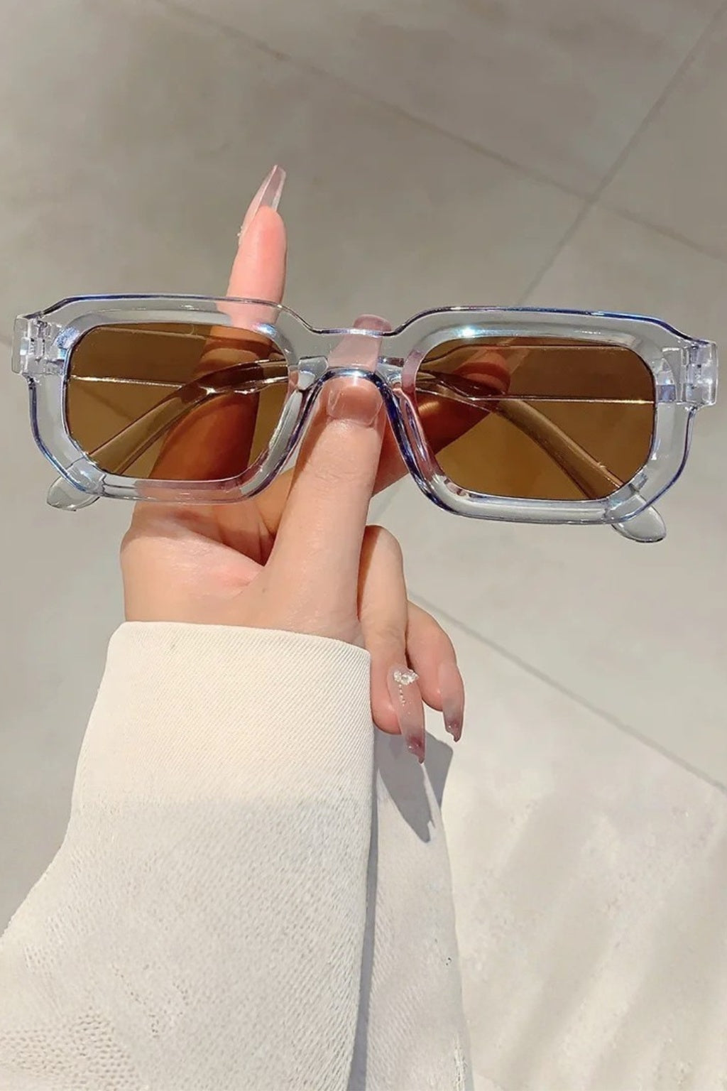 Gafas de sol mujer montura rectangular estilo retro