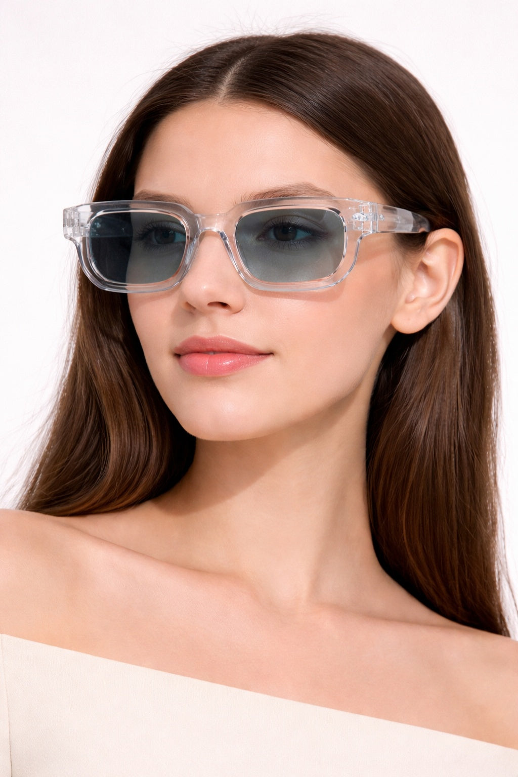Gafas de sol mujer montura rectangular estilo retro
