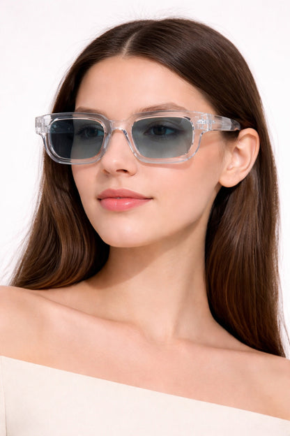 Gafas de sol mujer montura rectangular estilo retro