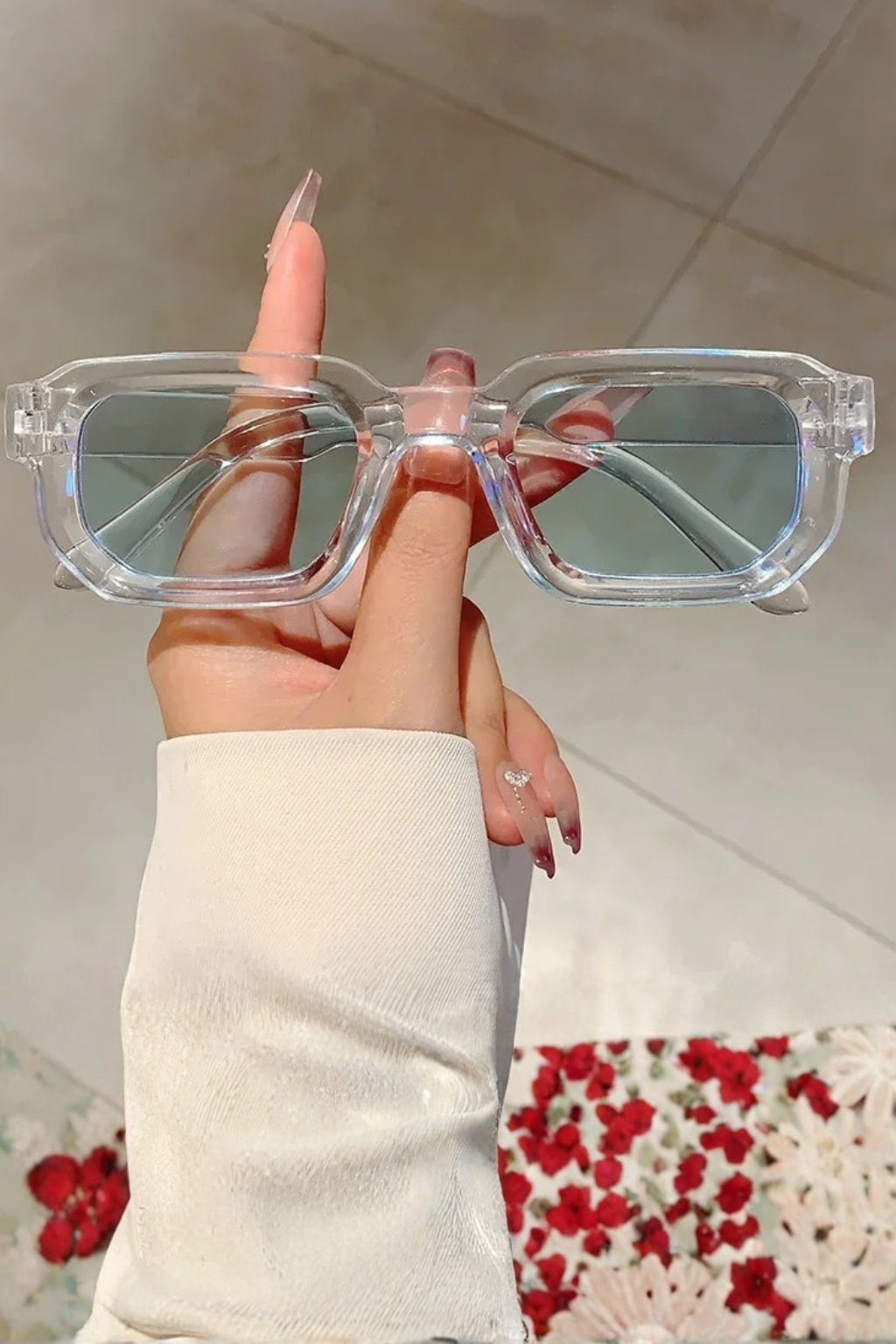 Gafas de sol mujer montura rectangular estilo retro