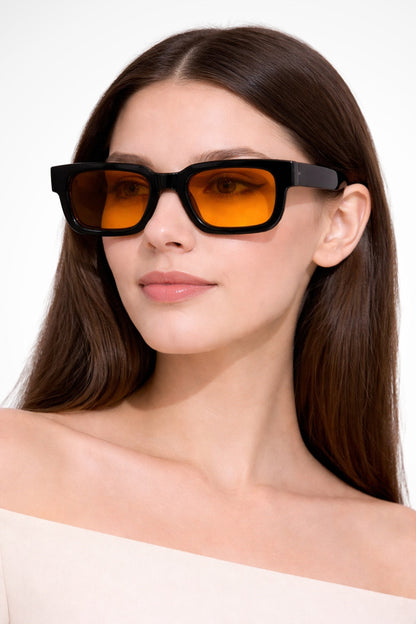 Gafas de sol mujer montura rectangular estilo retro
