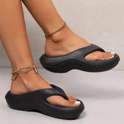 Chanclas Mujer Plataforma Acolchadas Suela Ergonómica