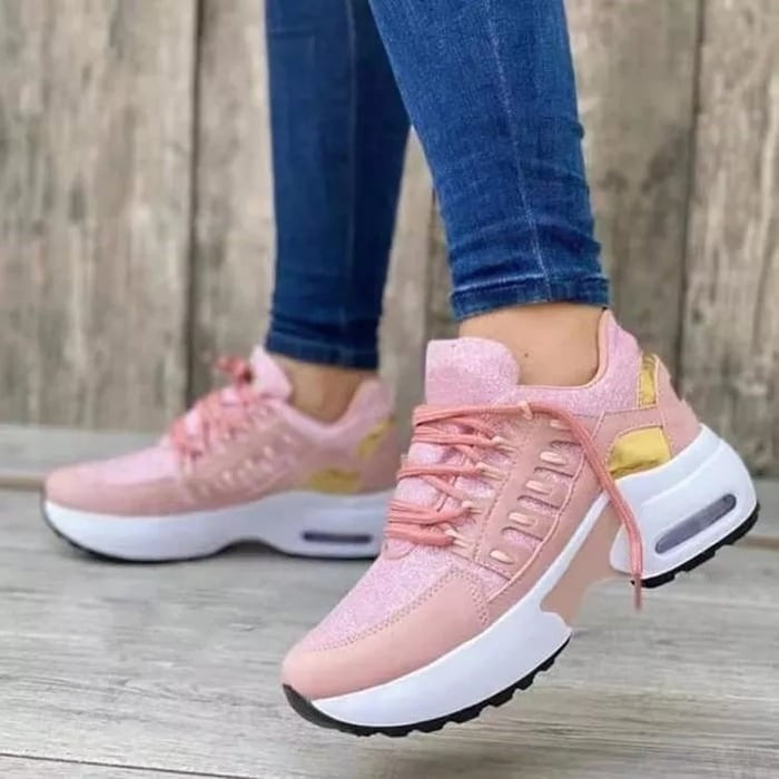 Zapatillas Running Mujer Suela Gruesa Diseño Casual